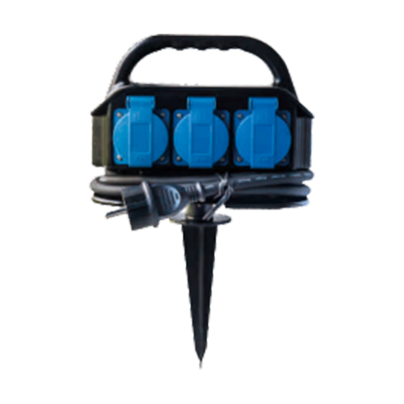 Six-socket garden stake outlet
